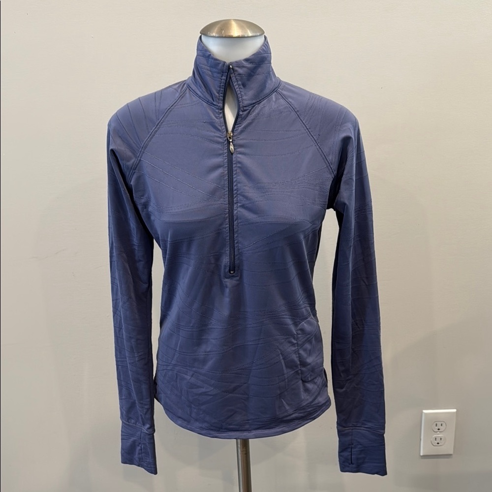 Lucy Small Blue Fitted Zippered Hoodie